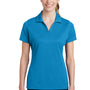 Sport-Tek Womens RacerMesh Moisture Wicking Short Sleeve Polo Shirt - Pond Blue