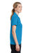 Sport-Tek LST640 Womens RacerMesh Moisture Wicking Short Sleeve Polo Shirt Pond Blue Side