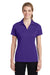 Sport-Tek LST640 Womens RacerMesh Moisture Wicking Short Sleeve Polo Shirt Purple Front