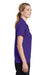 Sport-Tek LST640 Womens RacerMesh Moisture Wicking Short Sleeve Polo Shirt Purple Side