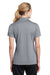 Sport-Tek LST640 Womens RacerMesh Moisture Wicking Short Sleeve Polo Shirt Silver Grey Back