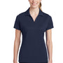 Sport-Tek Womens RacerMesh Moisture Wicking Short Sleeve Polo Shirt - True Navy Blue
