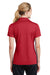 Sport-Tek LST640 Womens RacerMesh Moisture Wicking Short Sleeve Polo Shirt Red Back