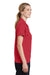 Sport-Tek LST640 Womens RacerMesh Moisture Wicking Short Sleeve Polo Shirt Red Side