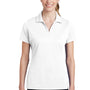 Sport-Tek Womens RacerMesh Moisture Wicking Short Sleeve Polo Shirt - White
