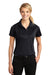 Sport-Tek LST650 Womens Sport-Wick Moisture Wicking Short Sleeve Polo Shirt Black Front