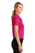 Sport-Tek LST650 Womens Sport-Wick Moisture Wicking Short Sleeve Polo Shirt Fuchsia Pink Side