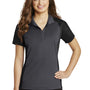Sport-Tek Womens Sport-Wick Moisture Wicking Short Sleeve Polo Shirt - Iron Grey/Black