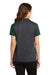 Sport-Tek LST652 Womens Sport-Wick Moisture Wicking Short Sleeve Polo Shirt Iron Grey/Forest Green Back