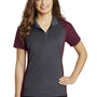 Sport-Tek Womens Sport-Wick Moisture Wicking Short Sleeve Polo Shirt - Iron Grey/Maroon