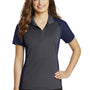 Sport-Tek Womens Sport-Wick Moisture Wicking Short Sleeve Polo Shirt - Iron Grey/True Navy Blue - Closeout