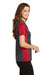 Sport-Tek LST652 Womens Sport-Wick Moisture Wicking Short Sleeve Polo Shirt Iron Grey/Red Side