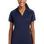 Sport-Tek Womens Sport-Wick Moisture Wicking Short Sleeve Polo Shirt - True Navy Blue/White