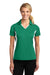 Sport-Tek LST655 Womens Sport-Wick Moisture Wicking Short Sleeve Polo Shirt Kelly Green/White Front