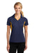 Sport-Tek LST655 Womens Sport-Wick Moisture Wicking Short Sleeve Polo Shirt Navy Blue/Gold Front