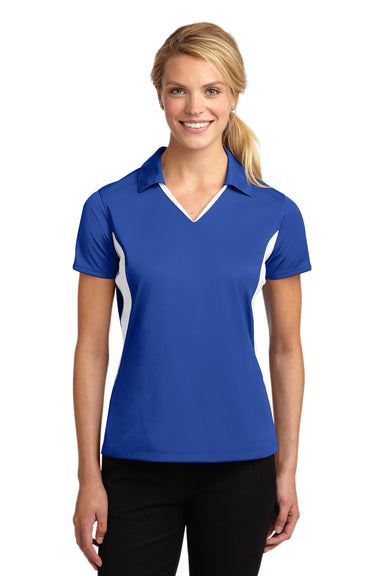 Sport-Tek LST655 Womens Sport-Wick Moisture Wicking Short Sleeve Polo Shirt Royal Blue Front