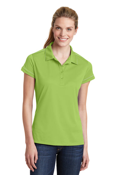 Sport-Tek LST659 Womens Sport-Wick Moisture Wicking Short Sleeve Polo Shirt Green Oasis Front