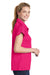 Sport-Tek LST659 Womens Sport-Wick Moisture Wicking Short Sleeve Polo Shirt Fuchsia Pink Side