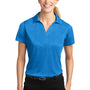 Sport-Tek Womens Heather Contender Moisture Wicking Short Sleeve Polo Shirt - Heather Blue Wake