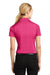 Sport-Tek LST660 Womens Heather Contender Moisture Wicking Short Sleeve Polo Shirt Fuchsia Pink Back