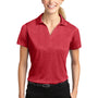 Sport-Tek Womens Heather Contender Moisture Wicking Short Sleeve Polo Shirt - Heather Scarlet Red