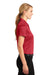 Sport-Tek LST660 Womens Heather Contender Moisture Wicking Short Sleeve Polo Shirt Red Side
