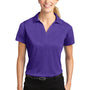 Sport-Tek Womens Heather Contender Moisture Wicking Short Sleeve Polo Shirt - Heather Varsity Purple