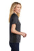 Sport-Tek LST665 Womens Heather Contender Moisture Wicking Short Sleeve Polo Shirt Graphite Grey/Black Side