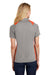 Sport-Tek LST665 Womens Heather Contender Moisture Wicking Short Sleeve Polo Shirt Vintage Grey/Orange Back