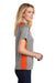 Sport-Tek LST665 Womens Heather Contender Moisture Wicking Short Sleeve Polo Shirt Vintage Grey/Orange Side