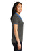 Sport-Tek LST667 Womens Heather Contender Moisture Wicking Short Sleeve Polo Shirt Graphite Grey/Royal Blue Side