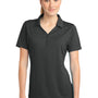 Sport-Tek Womens Micro-Mesh Moisture Wicking Short Sleeve Polo Shirt - Iron Grey