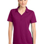 Sport-Tek Womens Micro-Mesh Moisture Wicking Short Sleeve Polo Shirt - Pink Rush