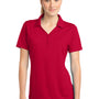 Sport-Tek Womens Micro-Mesh Moisture Wicking Short Sleeve Polo Shirt - True Red