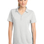Sport-Tek Womens Micro-Mesh Moisture Wicking Short Sleeve Polo Shirt - White
