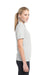 Sport-Tek LST680 Womens Micro-Mesh Moisture Wicking Short Sleeve Polo Shirt White Side
