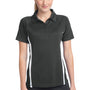 Sport-Tek Womens Micro-Mesh Moisture Wicking Short Sleeve Polo Shirt - Iron Grey/White