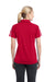 Sport-Tek LST685 Womens Micro-Mesh Moisture Wicking Short Sleeve Polo Shirt Red Back