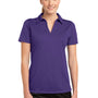 Sport-Tek Womens Active Mesh Moisture Wicking Short Sleeve Polo Shirt - Purple