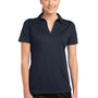 Sport-Tek Womens Active Mesh Moisture Wicking Short Sleeve Polo Shirt - True Navy Blue