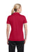 Sport-Tek LST690 Womens Active Mesh Moisture Wicking Short Sleeve Polo Shirt Red Back