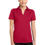 Sport-Tek Womens Active Mesh Moisture Wicking Short Sleeve Polo Shirt - True Red