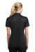 Sport-Tek LST695 Womens Active Mesh Moisture Wicking Short Sleeve Polo Shirt Black/Grey Back