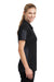 Sport-Tek LST695 Womens Active Mesh Moisture Wicking Short Sleeve Polo Shirt Black/Grey Side