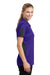 Sport-Tek LST695 Womens Active Mesh Moisture Wicking Short Sleeve Polo Shirt Purple/Grey Side