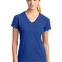 Sport-Tek Womens Ultimate Performance Moisture Wicking Short Sleeve V-Neck T-Shirt - True Royal Blue