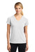 Sport-Tek LST700 Womens Ultimate Performance Moisture Wicking Short Sleeve V-Neck T-Shirt White Front
