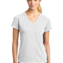 Sport-Tek Womens Ultimate Performance Moisture Wicking Short Sleeve V-Neck T-Shirt - White