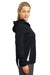 Sport-Tek LST76 Womens Water Resistant Full Zip Hooded Jacket Black Side