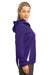 Sport-Tek LST76 Womens Water Resistant Full Zip Hooded Jacket Purple Side